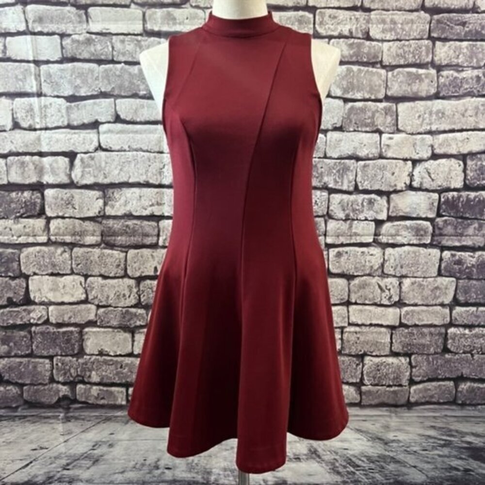 🎉🎉Host Pic🎉🎉 Free People Burgundy Sleeveless Fit & Flare Dress Size Medium